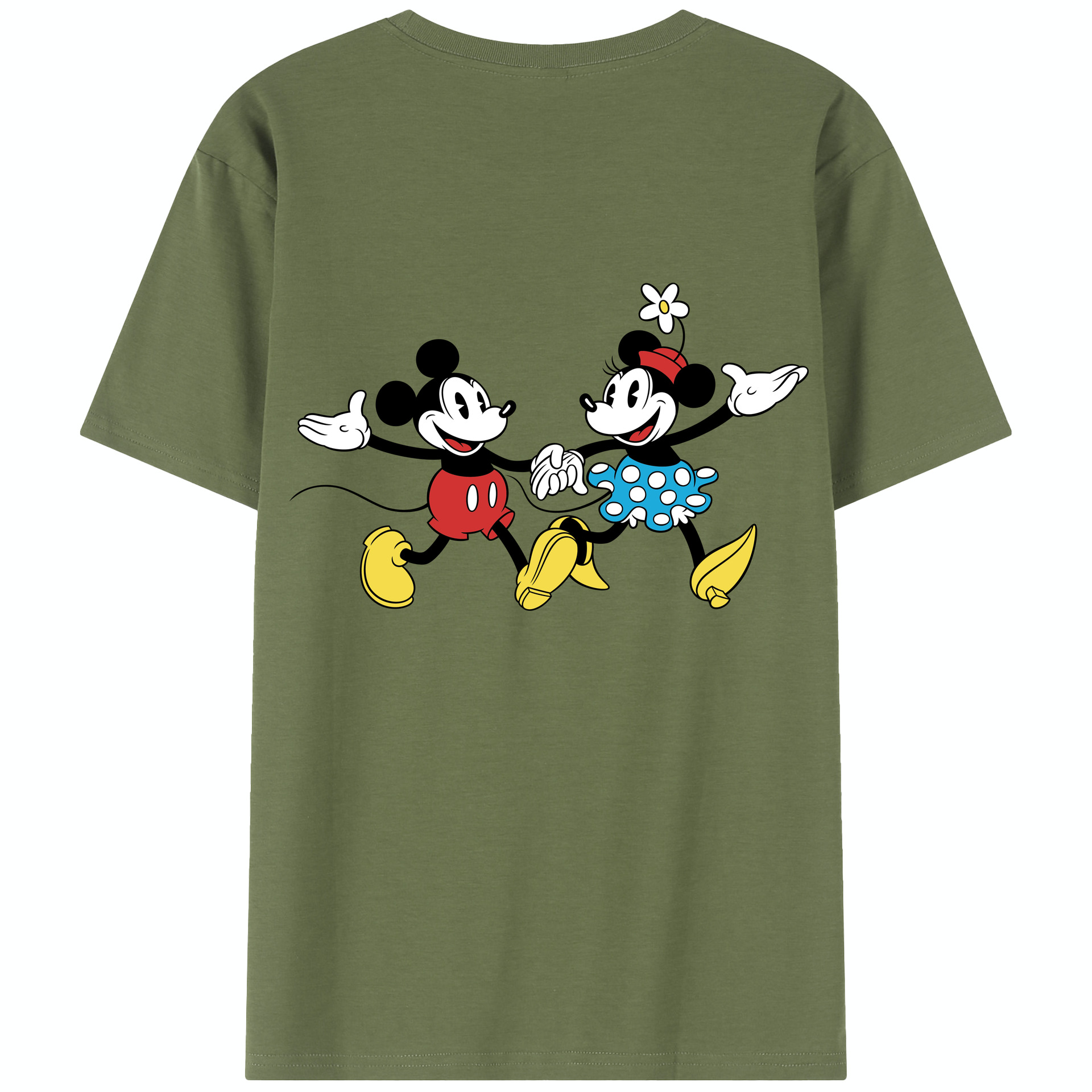 （画像用） ミッキーマウス Mickey Mouse 綿100％半袖Tシャツ（背面プリント）